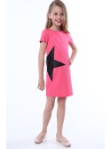 Dress with a star, pink NDZ8245 - Online store - Boutique